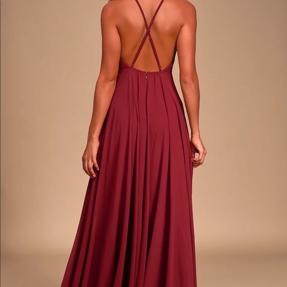 Lulus Mythical Kind of Love Wine Red Maxi Dress - Picture 2 of 4